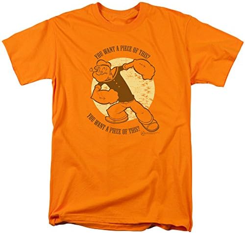 Popeye You Want A Piece Of This Mens Short Sleeve Shirt ORANGE 4X