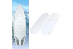 FACULX 22 x transparente Surfbrett-Griffpolster, Traktion, Surfpad, rutschfeste Aufkleber, DIY, geeignet für Surfbretter und Paddelbretter, Surfbrett-Deck-Griff