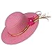 JTC Kids Girl Sun Hat Children Beach Caps With Bowknot Summer Camp Visor Prop Outfit 1- 5Years Old Pink