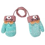 Mitlfuny Unisex Baby Kinder Jungen Zubehör Säuglingspflege,Kleinkind Baby Mädchen Jungen Bär Ohren Winter Patchwork halten warme Handschuhe Handschuhe