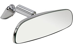 HANSEN STYLING PARTS Espejo retrovisor interior universal, de metal cromado, 248 x 55 mm