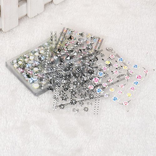 Tefamore 50 Blatt Nail Art Transfer Aufkleber 3D Design Maniküre Tipps Abziehbild Dekorationen - 3