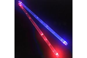 JINSBON Baquetas luminosas de 5 A, baquetas luminosas luminosas, baquetas luminosas brillantes que brillan en la oscuridad, baquetas de tambor con luz brillante