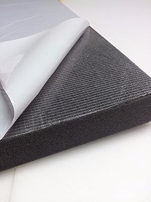 Mail2Mail Lisse Mousse autocollant Isolation acoustique Mallette instruments (100 x 50 cm x H) Blanc ou Noir, blanc