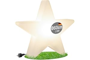 ‎8 SEASONS 8 seasons design – LED Weihnachtsstern mit E27 Fassung – Shining Star Ø 60 cm (Weiß) – Beleuchteter Stern für Innen & Außen – mit warmweißem Leuchtmittel – Weihnachts-Deko –𝓇𝑜𝒷𝓊𝓈𝓉 und langlebig