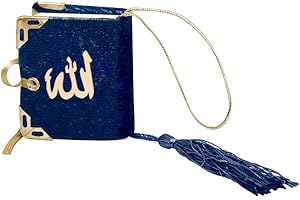 RAMADAN24 Islamische Auto Rückspiegel Anhänger Kleiner Koran Schutz Innenspiegel Auto Spiegel PKW Arabisch Dekor Geschenk (Navy)