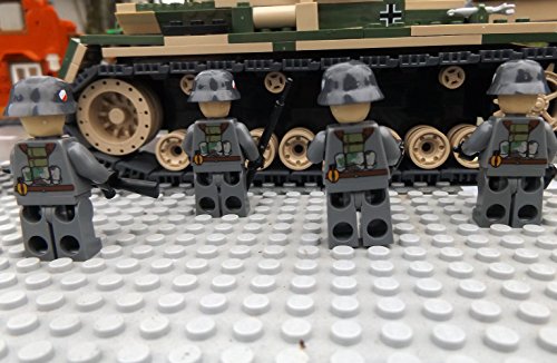 Modbrix 8819 – ✠ 2 Stück Custom Minifiguren Deutsche Wehrmacht Afrika Korps Soldaten aus original Lego® Teilen ✠ - 4