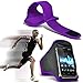 Price comparison product image I-Sonite (Dark Purple) Adjustable Sweatproof/Water Resistent Sports Fitness Running Cycling Gym Armband Phone Case For Huawei Y7 Pro (2019) [ XXL]