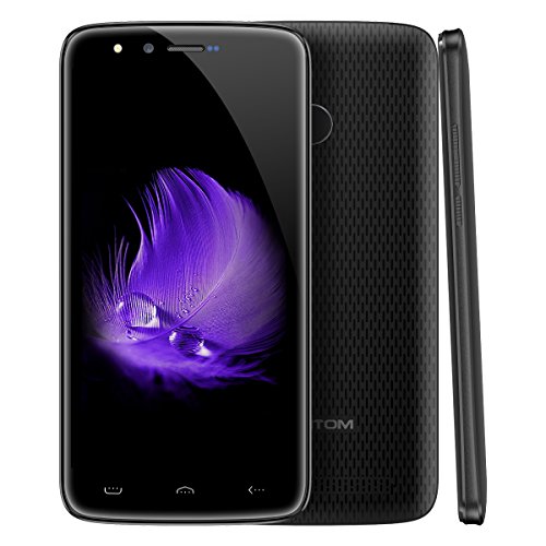 HOMTOM HT50 - smartphone ultra-sottile da 5,5 pollici Android 7.0 4G con batteria 5500mAh, quad core 1.3GHz 3GB RAM 32GB ROM, fotocamera dual 13MP + 13MP, impronte digitali, nero
