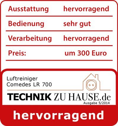 Comedes LR 700 Luftreiniger, Rauchverzehrer, Luftionisator mit HEPA-Filtermedium gegen Staub und schlechte Gerüche (Raumgröße bis zu 50 m²) - 7