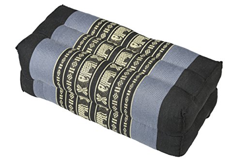 Cuscino per la meditazione yoga 35x15x10 cm, imbottitura Kapok, blu