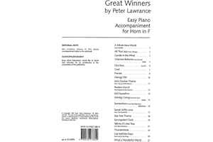 BRASS WIND PUBLICATIONS Great Winners - Piano Accompaniment for Horn in F, Peter Lawrance