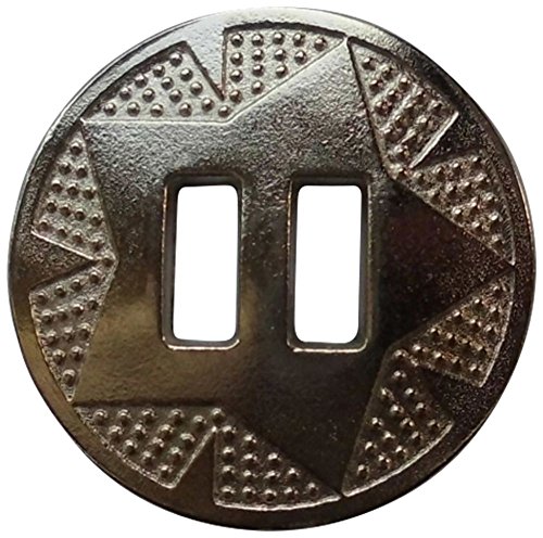 10 Stk. Conchos silver Star zum auffädeln 38 mm Gross