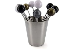 COOK CONCEPT HOME DECO FACTORY Saveur & Dégustation KU6129 Pic à bigorneaux avec Pot, INOX, Multicolore, 3,6 x 3,6 x 4,1 cm