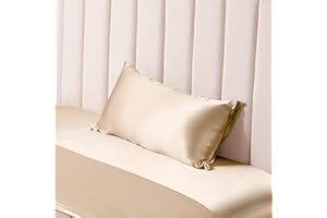‎THXSILK THXSILK 25 Momme Seide Kissenbezug für Haar und Haut - Maulbeerseide Kissenbezug - Hypoallergen mit Versteckter Reißverschluss - Pure Seide auf Beide Seiten … (Champagner, 40x80cm)