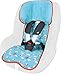 Produktbild PRIEBES FELIX Sitzauflage für Autokindersitz Gruppe 1 | Universal Sitzeinlage für Kindersitze | Schonbezug 100 % Baumwolle | waschbar & atmungsaktiv | einfache Befestigung | beidseitig verwendbar, Design:ballons aqua