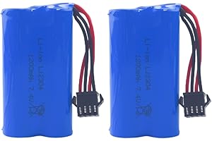 ZYGY 2PCS 7.4V 1200mAh SM-4P Plug Batería de Alta Velocidad para EC08 Barco de Control Remoto/Modelo de Barco/Modelo de Coche