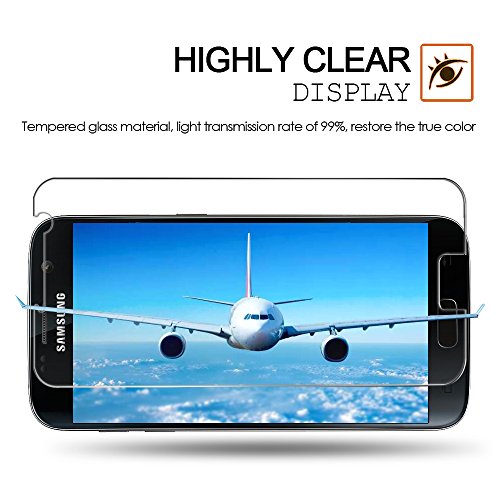  3-Unidades Protector de pantalla Galaxy S7 Vanzon   Cristal Vidrio Templado Premium Para Samsung Galaxy S7