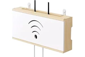 HFGHGDF Caja Router WiFi para Pared, Estante de Almacenamiento de Router Madera, Soporte Router Pared Organizador de Cable, Caja Ocultar Router WiFi(White)