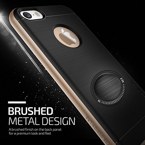 Funda iPhone 5S 5 SE VRS Design   Carcasa Protector  Oro  Cover Choque Absorci  n Case TPU Resistente a los ara  azos  Slim fit  High Pro Shield  Para Apple iPhone 5 5S SE