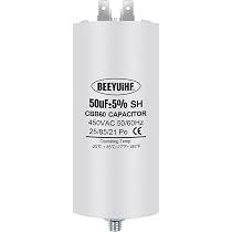 Condensateur 300V Condensateur Démarrage Moteur PATIKIL 200uF 300V CD60 - Pour Climatiseurs, Moteurs Électriques Coque Aluminium Durable