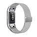 Produktbild Teorder Armband für Fitbit Charge 2,Milanese Schlaufe Edelstahl Armband Replacement Wrist Band Zubehör für Fitbit Charge 2/ Fitbit HR Ersatzarmbander,Silber