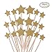 Produktbild 36 pcs Cupcake Glitter Star Topper Party Favor Kuchen Gebäck Dessert Dekoration 36pcs gold star
