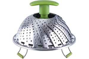 Skingwa Collapsible Steamer Basket, Vegetable Steamer Basket Stainless Steel Steamer Basket Insert for Pots,9inch