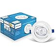 PHILIPS 12 Watt White LED Ceiling COB Round Spot Light with Adjustable Tilt | Cut out: 107mm | Natural White, Pack of 1 (BrightSpot)