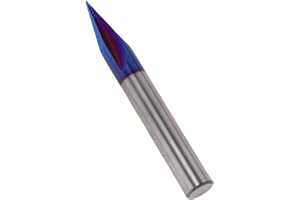 YWBL-WH 30 Degree V Groove Graving Router Bit 3 Flute Nano Coated Carbide for Wood Akryl Aluminium Inch and Shamo High Cutting S