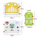 Seelux Kinder Laufstall Laufgitter aus Kunststoff mit Tür und Spielzeugboard in 4 Größen - 2