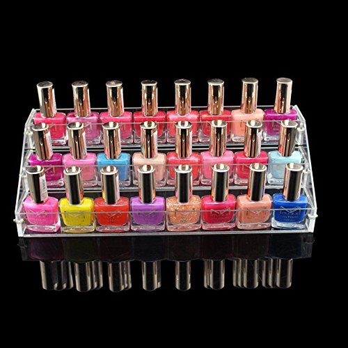 ZJchao Nagellack Display Ständer Acryl Nagellackständer Regal Anzeige 3-6 Etagen (3 Etagen)