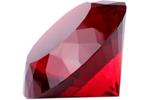 YARR STORE Red Crystal Glass Diamond Shaped Decoration, Big Ruby 80mm Jewel Paperweight,Red Crystal Glass Diamond Shaped Decoration, Big Ruby Jewel Paperweight,Gift Decoration Idea For Christmas