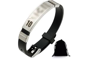 IKOPFLN 1 Pezzi Idee Regalo Ragazzo,Me ssi Braccialetto di Calcio Basketball per Ragazzi, Regali Compleanno Natale per Figli, Nipoti, Regalo Ragazzo 8 9 10 11 12 13 Anni Maschio Bracciale Bambino