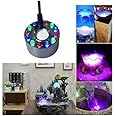 Flickkerbox 24V Color Changing Ultrasonic Mist Maker Fogger for Water Fountain Pond Atomizer Incubators Air Humidifier 12 LED With Adapter