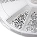 2400 X Silver Clear Nail Art Rhinestone Round Diamante 1.5mm Glitter Gem Wheel