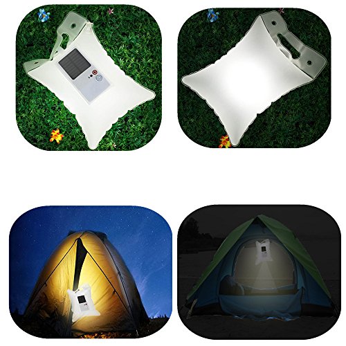SOLMORE Camping Laterne Campinglampe Aufblasbare Solarlaterne LED Solarbetriebene Zeltlampe Hängelampe Campingleuchte Solarlicht Wasserdichte (IPX7 Wasserdicht +TPU Umweltschutzmaterial) Lampe für Indoor&Outdoor Garten Wandern Reisen - 2