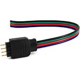 4 Pin Erkek RGB LED Soketli Kablo 10cm Lehimsiz Bağlantı Kablosu RGB LED Şerit Uyumlu 12V 24V