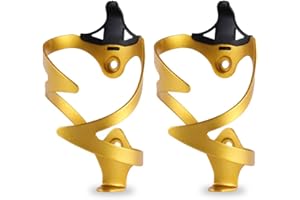 MHUI Porte-Bidon Vélo Bouteille d'eau Porte-Vélos 2Pack Léger en Alliage D'aluminium pour La Route Et VTT,d'or