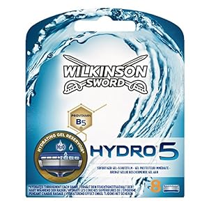 Wilkinson Sword 70010230 Hydro 5 Razor Blades for Men, Pack of 8
