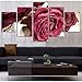 Produktbild Ganjue Leinwand Hd Drucke Wohnkultur Malerei Blume 5 Stücke Wandkunst Pflanze Modularen Rahmen Bilder Nacht Hintergrund Kunstwerk Poster E10411