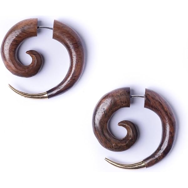 Faux ecarteur spirale oreille flamme