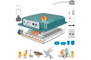 TRYWISE Brutautomat Vollautomatisch, Inkubator für 24-36 Eier mit Brutkasten Hühner Eierinkubator Rotationssystem der Eier und Automatischer Befeuchtung, hat einen integrierten Feuchtigkeitsanzeiger