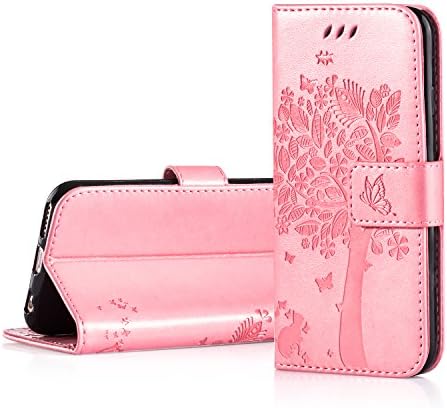 Leather Case for iPhone 6S ,iPhone 6 Flip case ,ZOEVIEW Premium Soft Wallet Case with [ Kickstand ] [Card Slots] [Magnetic Closure] Notebook Cover Case for iPhone 6/6S , Pink