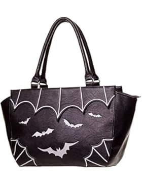 Banned Damen Handtasche - White Bats Henkeltasche