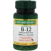 Natures Bounty Vitamin B12 Methylcobalamin 1000 mcg 60 Kaps&uuml;l Takviye Edici Gıda