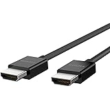 Câble HDMI 2.1 ultra haut débit Belkin de haute qualité, 4K/Dolby Vision HDR, lecture optimale depuis Apple TV, 2 m, noir