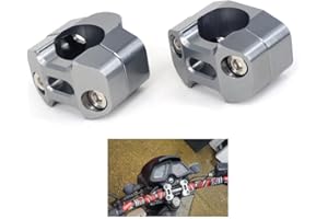 FAST PRO Pair Motorbike 1 1/8" CNC Motorcycle Handlebar Riser Mount Clamp adapter 7/8" exchange 1 1/8" - Titanium