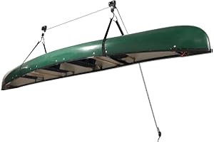 Alnemy Kajak- und Kanu-Decken-Flaschenzugsystem,Kajak-Hebebühne, Garagenhalterung, Lagerheber, Strapazierfähig,hält 57 kg,Indoor-Organizer für Kajak, Fahrrad