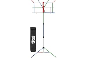 TIGER Mad About MA-MS06 - Supporto pieghevole per spartiti portatile con borsa per il trasporto, colore: Multicolore